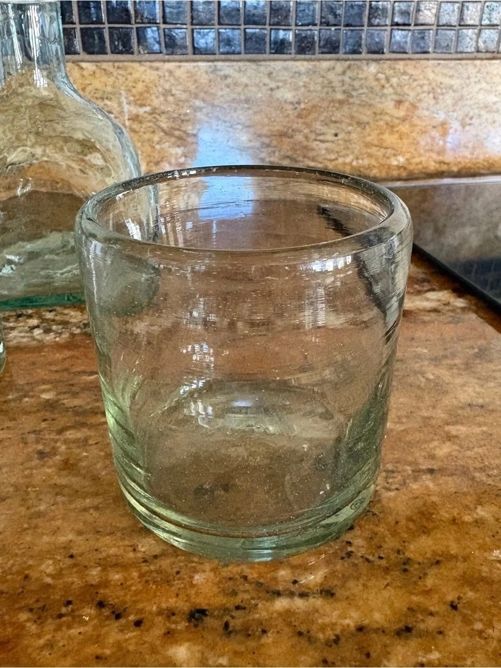 Hand Blown Artisanal Glass Decanter Set